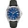 Bulova Mens Precisionist 3Hand Calendar Stainless Steel with Black Leather Strap and Blue Dial Style 96B257
