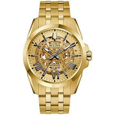 Bulova Mens Sutton Chronograph Automatic GoldTone Watch 43mm 97A162