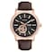 Bulova Mens Classic 3Hand Automatic Leather Strap Watch 21jewels Hack Feature Luminous Hands and MarkersOpen Aperture and Exhibition Case Back Style 97A109