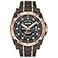 Bulova Mens High Precisionist Quartz Icon Grey IP and Rose Gold Watch Diamonds 300M Water Resistant Model 98D149
