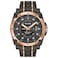 Bulova Mens High Precisionist Quartz Icon Grey IP and Rose Gold Watch Diamonds 300M Water Resistant Model 98D149