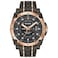 Bulova Mens High Precisionist Quartz Icon Grey IP and Rose Gold Watch Diamonds 300M Water Resistant Model 98D149