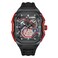 LILUOKE Mens Track Racing Watch Mechanical Dial Design 30 Meter Water Resistance Hexagonal Durable Case High Precision Quartz Movement DTLK9020G03