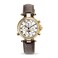 Stauer Gold Finished Graves 33 Wristwatch Automatic Watch for Men with 39mm Gold Finished Casing Moon Phase Watch with Brown Leather Band
