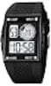 XCZAP Mens Luminous Square Digital Sports Watch Waterproof Countdown MultiFunction Watch Black White