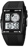 XCZAP Mens Luminous Square Digital Sports Watch Waterproof Countdown MultiFunction Watch Black White