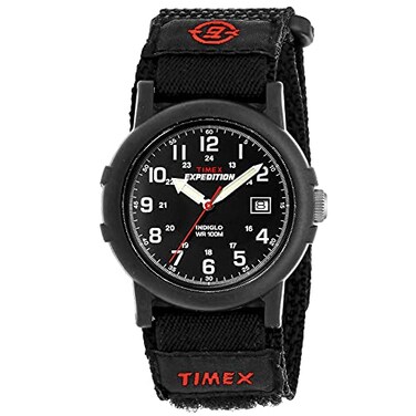 Timex Mens T40011 Expedition Camper Black Fast Wrap Strap Watch