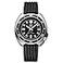 ADDIESDIVE Automatic Dive Watch for Men with Waffle Soft Rubber Diving Band Black Dial Waterproof 200 M