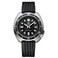 ADDIESDIVE Automatic Dive Watch for Men with Waffle Soft Rubber Diving Band Black Dial Waterproof 200 M