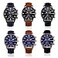 Weicam Men Retro Leather Strap Watch Analog Quartz Wrist Watches Wholesale 6pc