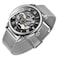 Dentily Mens Mechanical Watches Classic Roman Numeral Steampunk Watch HandWind Skeleton Watches for Men