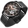 Dentily Mens Watches Mechanical HandWind Roman Numeral Skeleton Steampunk Watch for Men