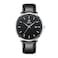 CHEETAH Minimalist Waterproof Quartz Watches for Men with SilverTone Case Auto Date Leather Strap in Black