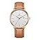 CHEETAH Minimalist Waterproof Auto Date Quartz Watches for Men with Leather Strap Rose GoldTone Case