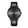 CHEETAH Minimalist Waterproof Quartz Watches for Men with Leather Strap in Black Auto Date