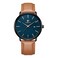 CHEETAH Minimalist Waterproof Quartz Watches for Men with Black Case Leather Strap Auto Date