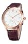 CARLIEN Rose Gold Case Automatic Simple Dial Leather Strap Business Mechanical Watch for Men Rose Gold