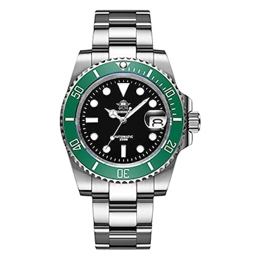 ADDIESDIVE Automatic Diver Watches for Men NH35A 41 MM Black Dial Green Bezel Waterproof 200 M Stainless Steel