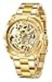 Tiong Mechanical Mens Watch Stainless Steel Skeleton Automatic Watch Waterproof Watches for Men