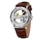 FORSINING Mens Unique Design Luxury Automatic Movt Popular Style Genuine Leather Strap Skeleton Watch