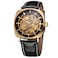 FORSINING Mens Mechanical SelfWinding Skeleton Analogue Dial Trendy Watch with Leather Strap