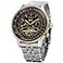 FORSINING Mens Self Winding Waterproof Automatic Stainless Steel Skeleton Tourbillon Calendar Wrist Watch