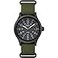 Timex Mens Expedition Scout 40mm Watch Black Case Black Dial with Green Fabric Strap