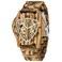 Dentily Mens Mechanical Watch Triangle Racing Dial Watch Automatic Movement Wooden Watches for Men