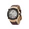 SURVAN WatchDesigner Mens Luxury Automatic Mechanical Skeleton Watch 47mm Silver Case Brown Leather Strap Water Resistant No Battery Needed Pure Mechanical Power