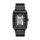RELIC by Fossil Mens Allen Rectangular Black Stainless Steel Bracelet Automatic Watch Rectangle Watch for Men