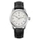 TACTICAL FROG Militado ML08 Field Watch for Men 38mm VH31 Sweeping Second Quartz Watch Sapphire Crystal 100M Water Resistant Screw Down Crown Black Leather Strap White Dial YellowHand