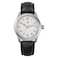 TACTICAL FROG Militado ML08 Field Watch for Men 38mm VH31 Sweeping Second Quartz Watch Sapphire Crystal 100M Water Resistant Screw Down Crown Black Leather Strap White Dial YellowHand