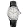 TACTICAL FROG Militado ML08 Field Watch for Men 38mm VH31 Sweeping Second Quartz Watch Sapphire Crystal 100M Water Resistant Screw Down Crown Black Leather Strap White Dial YellowHand