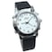 VISIONU Spanish Talking Watch for Blind People or Visually Impaired People with Alarm of Quartz Leather Strap