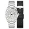 Spinnaker Mens 43mm Fleuss Automatic Brilliant White Watch with Solid Stainless Steel Bracelet SP511833