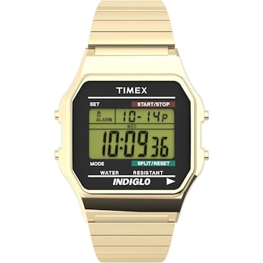 Timex Mens T78677 Classic Digital GoldTone Stainless Steel Expansion Band Watch