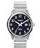 Timex Mens Easy Reader 40mm Watch SilverTone Expansion Band Blue Dial SilverTone Case