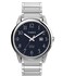 Timex Mens Easy Reader 40mm Watch SilverTone Expansion Band Blue Dial SilverTone Case