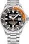 Stuhrling Original Mens Stainless Steel Dive Watch with Adjustable Stainless Steel Bracelet Silver Gray