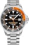 Stuhrling Original Mens Stainless Steel Dive Watch with Adjustable Stainless Steel Bracelet Silver Gray