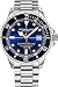 Stuhrling Original Mens Swiss Automatic Stainless Steel Professional DEPTHMASTER Dive Watch 200 Meters Water Resistant Brushed and Beveled Bracelet with Divers Safety Clasp and Screw Down Crown