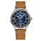 MIDO Multifort Patrimony Swiss Automatic Watch for Men Blue Dial Case 40mm Stainless Steel Tan Leather Strap M0404071604000