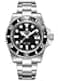 LOREO Luxury Mens Automatic Mechanical Watch 40mm Luminous Sapphire Glass Ceramic Bezel Water Resistant Stainless Steel Watches Black Dial