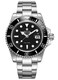 LOREO Luxury Mens Automatic Mechanical Watch 40mm Luminous Sapphire Glass Ceramic Bezel Water Resistant Stainless Steel Watches Black Dial