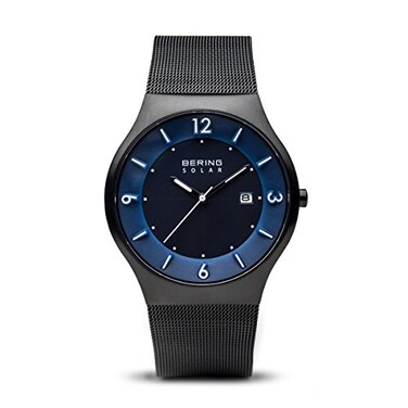 BERING Time Mens Slim Watch 14440227 40MM Case Solar Collection Stainless Steel Strap ScratchResistant Sapphire Crystal Minimalistic Designed in Denmark