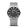Bering Mens Solar Watch 40 mm StainlessSteel Case and Dial Milanese Strap Sapphire Crystal 5 ATM 14440 GreySilver 40 14440077