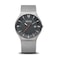 Bering Mens Solar Watch 40 mm StainlessSteel Case and Dial Milanese Strap Sapphire Crystal 5 ATM 14440 GreySilver 40 14440077