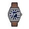 Diesel Scraper Stainless Steel and Leather ThreeHand Analog Mens Watch Color Gunmetal Brown Model DZ2189