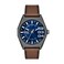 Diesel Scraper Stainless Steel and Leather ThreeHand Analog Mens Watch Color Gunmetal Brown Model DZ2189