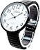 Geneva STC Black Super Large Face Stretch Band Easy to Read Watch
